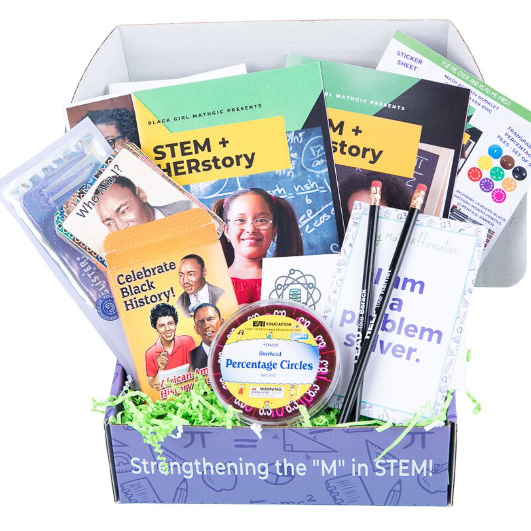 STEM + HERStory Sample Black Girl MATHgic Box